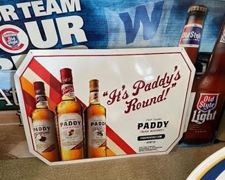 Paddy Irish Whiskey Sign