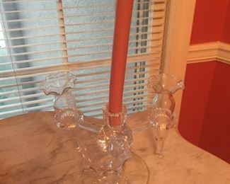 Crystal Glass Candelabra