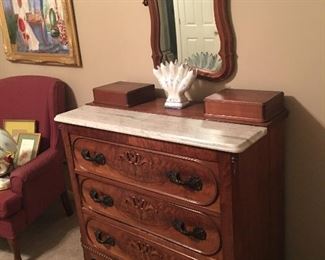 Antique dresser and Mirror