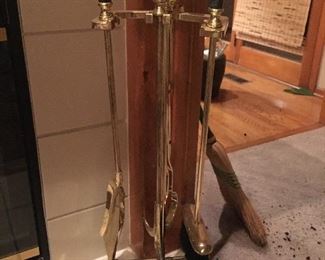 Fireplace Set Brass
