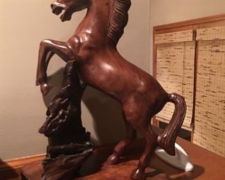 Carved Horse Statue
