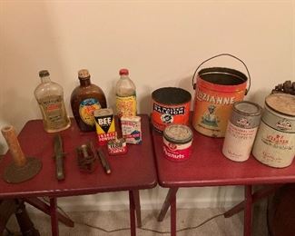 OLD TINS AND BOTTLES