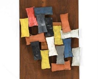M. Chavez Mounted Geometric Metal Wall Hanging