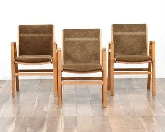 Set 3 Mid Century Danish Modern Style Accent Chairs