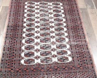 4X6' Hand Knotted Turkmen Pattern Area Rug