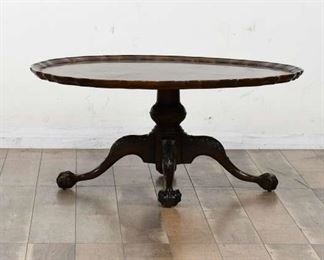 Edwardian Mahogany Monopodium Foot Coffee Table