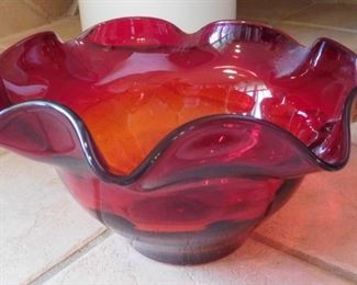 Amberina Glass Bowl