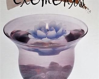 New in box floating candle glass vase