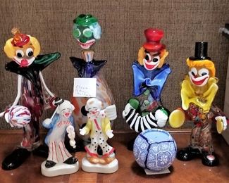 Glass signed clown collection