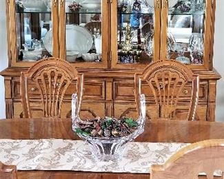 Lighted and mirrored china cabinet