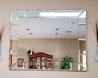 Large mirror great to brighten up a dark spot in your home.