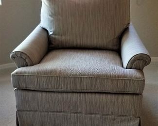Neutral side chair great for reading or a small nook in your home.