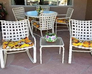 Matching chairs for the patio table. 