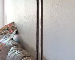 Modern silver metal floor lamp