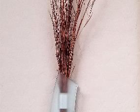 A pair of modern side glass vases available.  