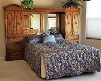 We have had these bedroom sets similar to this before but this one is really beautiful and it's not huge like some of the other ones we have had.