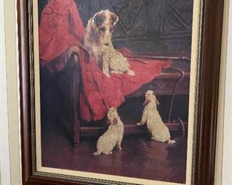 Framed hound print