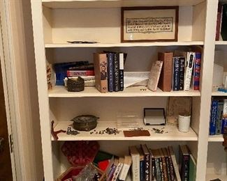 Books, misc decor, costume jewelry