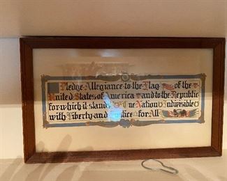Framed Pledge of Allegiance