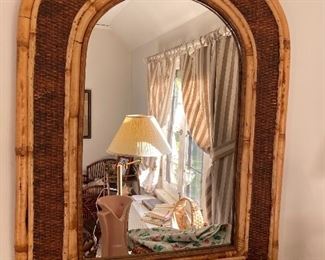 Antique bamboo mirror