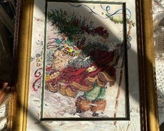 Framed Santa picture