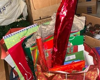 Christmas wrapping supplies