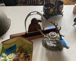 Nippon, tie rack, ink well, cream & sugar set