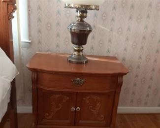 Pair of Oak Night Stands by Lexington