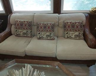 Rattan Wicker Couch by Lane