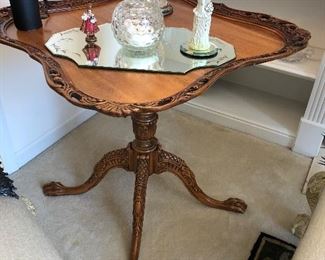 Chippendale pie crust table 135.00