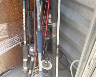 Fishing poles
Deep sea
Fly and more we also gave tackle boxes
Dont think i got a picture