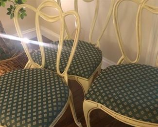 Iron Bistro set & 4 chairs 