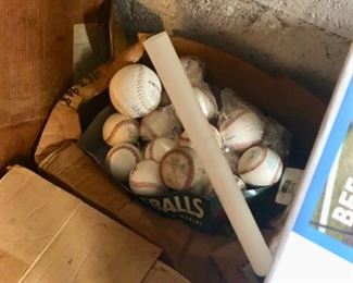 Baseballs, bats & pitch back 