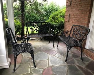 Iron patio seating 