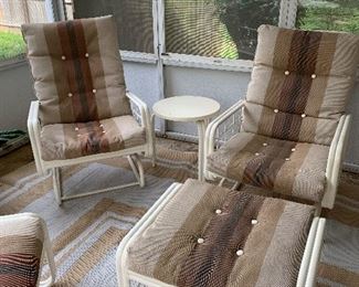 #2 Vintage Werzalit patio chair rocks 2 @ $60 ea.
#3 Vintage Werzalit ottoman 2 @ $30 ea.