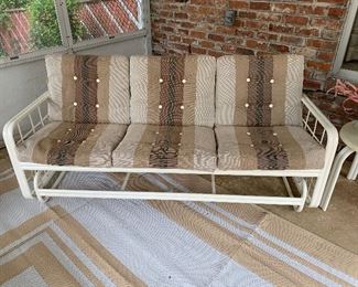 	#4	Vintage Werzalit patio glider sofa 71"L	 $100.00 		