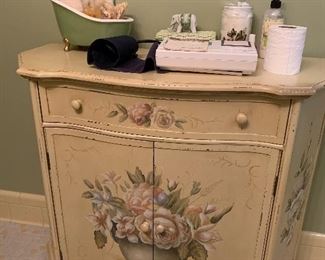 #58 Painted cabinet 36"x15"x31" $35.00