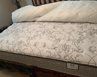	#59	Mid Century king headboard with king mattress, box spring and bedding set	 $150.00 		
