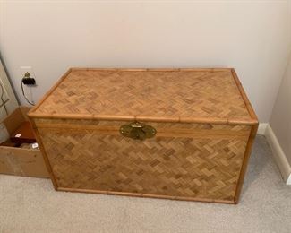 	#76	Bamboo and wood trunk  32"x17"x17"	 $40.00 		