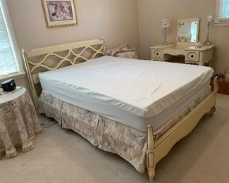 #75 Full size Century French Provincial headboard, footboard and mattress set $100.00