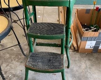 #87 Vintage Cosco green step stool $10.00