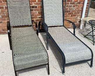 #92 Outdoor chaise lounge $40.00 (left). #94 Chaise lounge $30.00 (right)