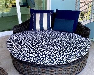 Lane Venture Outdoor Wicker Daybed, one of pair