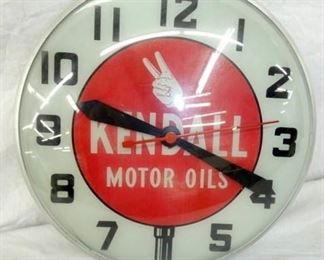 15IN KENDALL MOTOR OIL CLOCK 