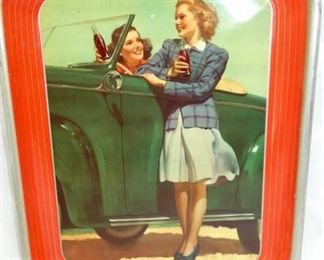 1942 COKE TRAY W/ CAR 