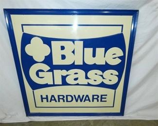 46x46 EMB. BLUE GRASS HARDWARE SIGN 