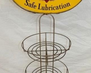 37X17 PENNZOIL OIL RACK W/ SIGN 