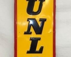 14X58 EMB. DUNLOP TIRES VERTICAL SIGN 