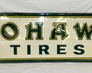 18X60 EMB. OLD STOCK MOHAWK TIRES SIGN 