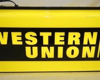 12X25 LIGHTED WESTERN UNION SIGN 